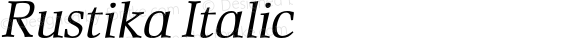 Rustika Italic Version 1.00