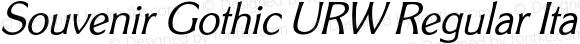 Souvenir Gothic URW Regular Italic