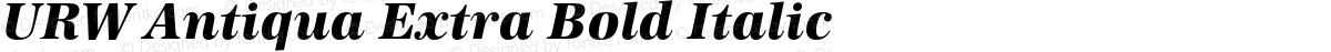 URW Antiqua Extra Bold Italic