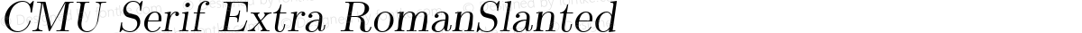 CMU Serif Extra RomanSlanted