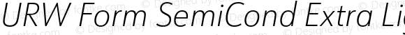 URW Form SemiCond Extra Light Italic