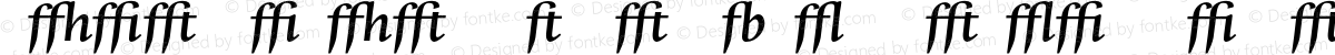 Whitenights LT Std Bold Italic Ligatures