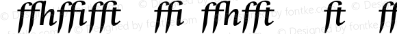 Whitenights LT Std Bold Italic Ligatures