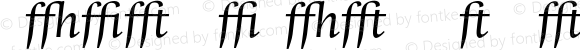 Whitenights LT Std Italic Ligatures