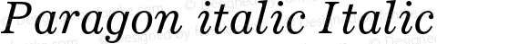 Paragon italic Italic