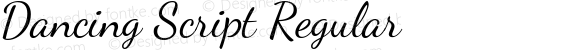 Dancing Script Regular Version 1.0