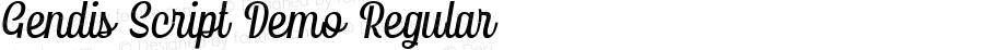 Gendis Script Demo Regular Version 1.000