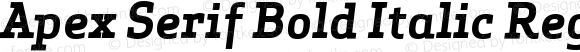 Apex Serif Bold Italic Regular 005.000