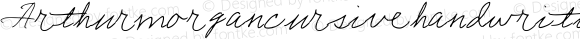 Arthurmorgancursivehandwriting Regular