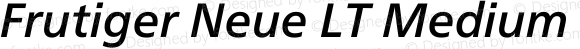 Frutiger Neue LT Medium Italic