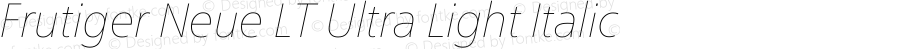 Frutiger Neue LT Ultra Light Italic