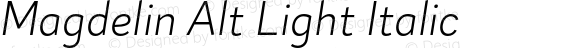 Magdelin Alt Light Italic