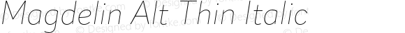 Magdelin Alt Thin Italic