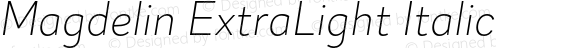 Magdelin ExtraLight Italic