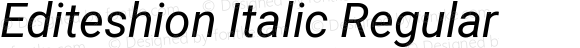 Editeshion Italic Regular