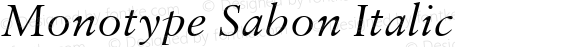 Monotype Sabon Italic