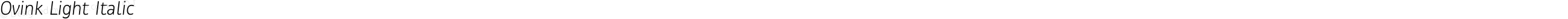 Ovink Light Italic