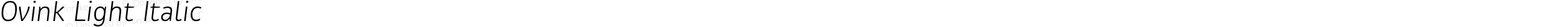 Ovink Light Italic