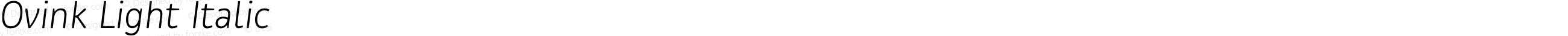 Ovink Light Italic