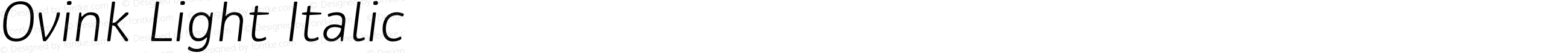 Ovink Light Italic