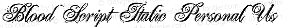 Blood Script Italic Personal Us Italic