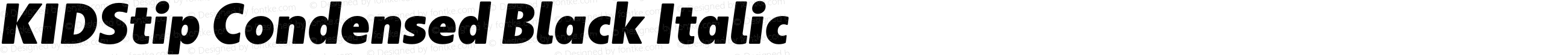 KIDStip Condensed Black Italic