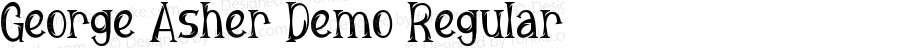 George Asher Demo Regular Version 1.001;Fontself Maker 3.5.7