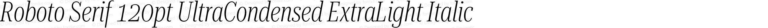 Roboto Serif 120pt UltraCondensed ExtraLight Italic