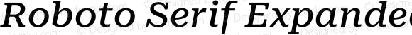 Roboto Serif Expanded Medium Italic