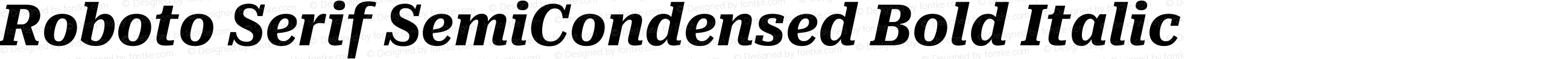 Roboto Serif SemiCondensed Bold Italic