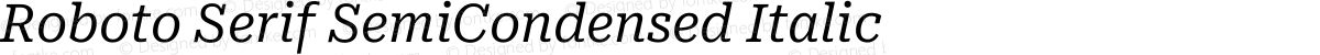 Roboto Serif SemiCondensed Italic