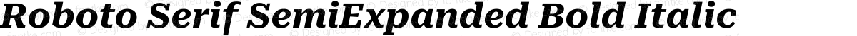 Roboto Serif SemiExpanded Bold Italic