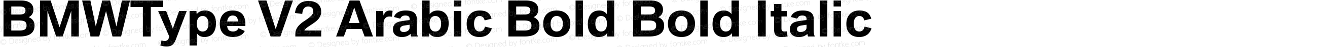 BMWType V2 Arabic Bold Bold Italic