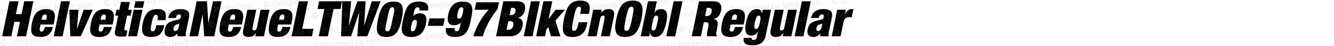 Helvetica Neue LTW0697BlkCnObl