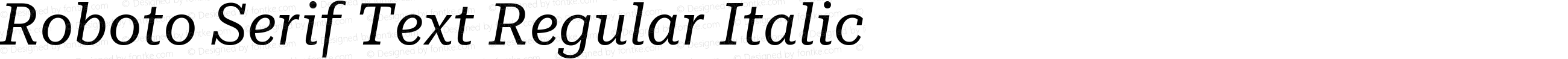 Roboto Serif Text Regular Italic