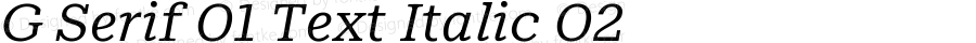 G Serif 01 Text Italic 02