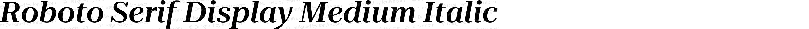 Roboto Serif Display Medium Italic