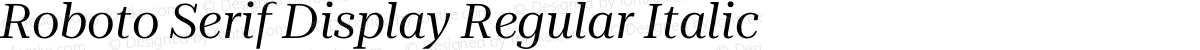 Roboto Serif Display Regular Italic