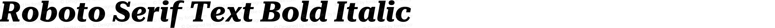 Roboto Serif Text Bold Italic