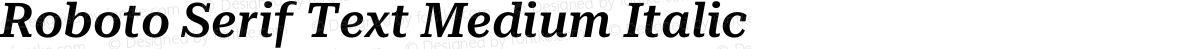 Roboto Serif Text Medium Italic