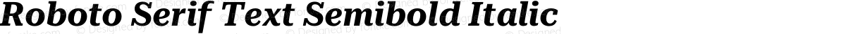 Roboto Serif Text Semibold Italic