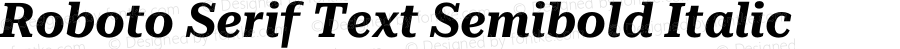 Roboto Serif Text Semibold Italic