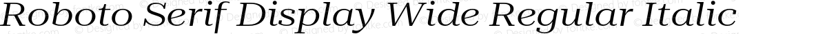 Roboto Serif Display Wide Regular Italic