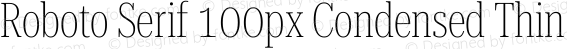 Roboto Serif 100px Condensed Thin