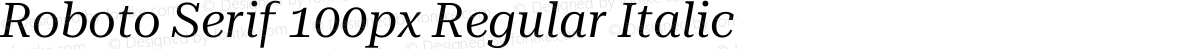 Roboto Serif 100px Regular Italic