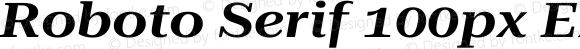 Roboto Serif 100px Expanded SemiBold Italic
