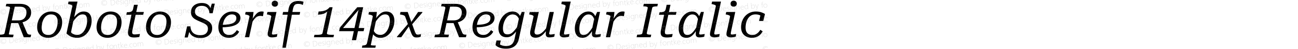 Roboto Serif 14px Regular Italic