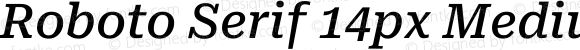 Roboto Serif 14px Medium Italic