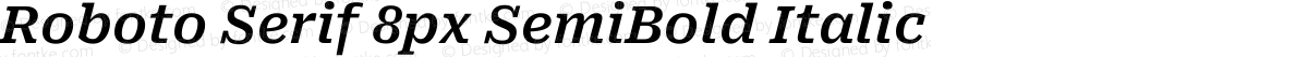 Roboto Serif 8px SemiBold Italic