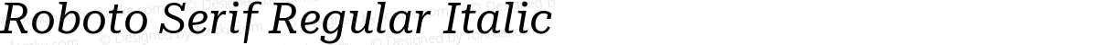 Roboto Serif Regular Italic
